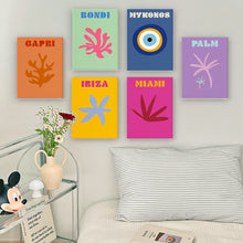 Load image into Gallery viewer, Mini Paint by numbers 15x20cm (6 pieces) - Coastal Paradise: Modern Beach