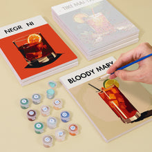 Load image into Gallery viewer, Mini Paint by numbers 15x20cm (6 pieces) - Modern Bar Mixology Art Series 3