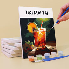 Load image into Gallery viewer, Mini Paint by numbers 15x20cm (6 pieces) - Modern Bar Mixology Art Series 3