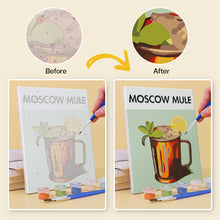 Load image into Gallery viewer, Mini Paint by numbers 15x20cm (6 pieces) - Modern Bar Mixology Art Series 3