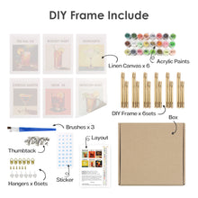 Load image into Gallery viewer, Mini Paint by numbers 15x20cm (6 pieces) - Modern Bar Mixology Art Series 3