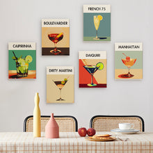 Load image into Gallery viewer, Mini Paint by numbers 15x20cm (6 pieces) - Modern Bar Mixology Art Series 5