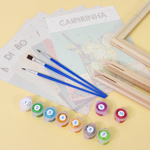 Load image into Gallery viewer, Mini Paint by numbers 15x20cm (6 pieces) - Modern Bar Mixology Art Series 5