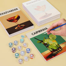 Load image into Gallery viewer, Mini Paint by numbers 15x20cm (6 pieces) - Modern Bar Mixology Art Series 5