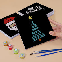 Load image into Gallery viewer, Mini Paint by numbers 15x15cm (4 pieces) - Classic Christmas Icons 1