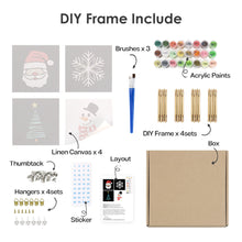 Load image into Gallery viewer, Mini Paint by numbers 15x15cm (4 pieces) - Classic Christmas Icons 1