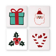 Load image into Gallery viewer, Mini Paint by numbers 20x20cm (4 pieces) - Classic Christmas Icons 2