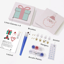 Load image into Gallery viewer, Mini Paint by numbers 15x15cm (4 pieces) - Classic Christmas Icons 2