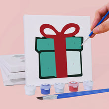 Load image into Gallery viewer, Mini Paint by numbers 15x15cm (4 pieces) - Classic Christmas Icons 2