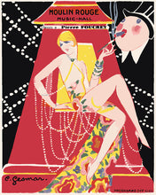 Load image into Gallery viewer, Paint by numbers kit for adults Poster Moulin Rouge - Music Hall Gesmar Program Figured'Art UK