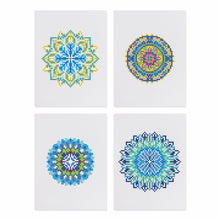 Load image into Gallery viewer, Mini Diamond Painting 15x20cm (4 pieces) - Crystal Mandalas in Blue