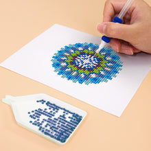 Load image into Gallery viewer, Mini Diamond Painting 15x20cm (4 pieces) - Crystal Mandalas in Blue