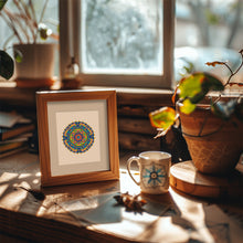 Load image into Gallery viewer, Mini Diamond Painting 15x20cm (4 pieces) - Crystal Mandalas in Blue