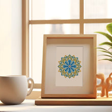 Load image into Gallery viewer, Mini Diamond Painting 15x20cm (4 pieces) - Crystal Mandalas in Blue