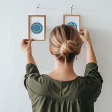 Load image into Gallery viewer, Mini Diamond Painting 15x20cm (4 pieces) - Crystal Mandalas in Blue