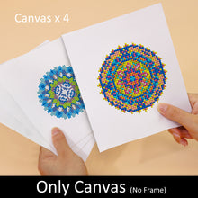 Load image into Gallery viewer, Mini Diamond Painting 15x20cm (4 pieces) - Crystal Mandalas in Blue