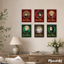 Load image into Gallery viewer, Mini Paint by numbers 15x20cm (6 pieces) - Harry Potter Portraits