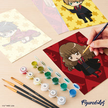 Load image into Gallery viewer, Mini Paint by numbers 15x20cm (6 pieces) - Harry Potter Golden Trio