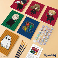 Load image into Gallery viewer, Mini Paint by numbers 15x20cm (6 pieces) - Harry Potter Cute Look