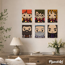 Load image into Gallery viewer, Mini Paint by numbers 15x20cm (6 pieces) - Harry Potter Chibi Faces