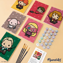 Load image into Gallery viewer, Mini Paint by numbers 15x20cm (6 pieces) - Harry Potter Chibi Collection