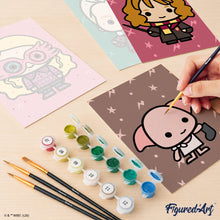 Load image into Gallery viewer, Mini Paint by numbers 15x20cm (6 pieces) - Harry Potter Chibi Collection