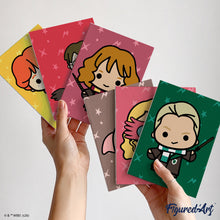 Load image into Gallery viewer, Mini Paint by numbers 15x20cm (6 pieces) - Harry Potter Chibi Collection
