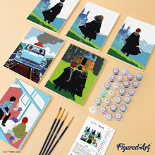 Load image into Gallery viewer, Mini Paint by numbers 15x20cm (6 pieces) - Harry Potter Journey to Hogwarts