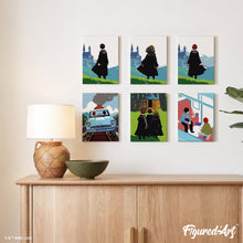 Load image into Gallery viewer, Mini Paint by numbers 15x20cm (6 pieces) - Harry Potter Journey to Hogwarts