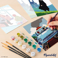 Load image into Gallery viewer, Mini Paint by numbers 15x20cm (6 pieces) - Harry Potter Journey to Hogwarts