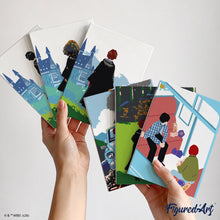 Load image into Gallery viewer, Mini Paint by numbers 15x20cm (6 pieces) - Harry Potter Journey to Hogwarts