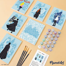 Load image into Gallery viewer, Mini Paint by numbers 15x20cm (6 pieces) - Harry Potter Looking Forward