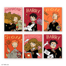 Load image into Gallery viewer, Mini Paint by numbers 15x20cm (6 pieces) - Harry Potter Wizarding Academia Figured'Art