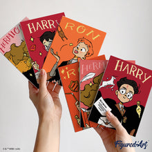 Load image into Gallery viewer, Mini Paint by numbers 15x20cm (6 pieces) - Harry Potter Wizarding Academia