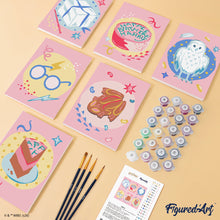 Load image into Gallery viewer, Mini Paint by numbers 15x20cm (6 pieces) - Happee Birthdae Harry Potter