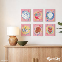 Load image into Gallery viewer, Mini Paint by numbers 15x20cm (6 pieces) - Happee Birthdae Harry Potter