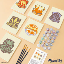Load image into Gallery viewer, Mini Paint by numbers 15x20cm (6 pieces) - Harry Potter Summer Magic