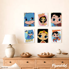 Load image into Gallery viewer, Mini Paint by Numbers Set 15x20cm (6 pieces) - Justice League Cuter Than Cute