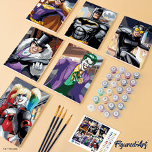 Load image into Gallery viewer, Mini Paint by Numbers Set 15x20cm (6 pieces) - Batman Heroes &amp; Villains