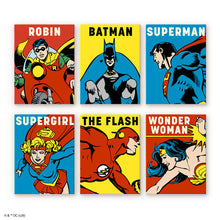 Load image into Gallery viewer, Mini Paint by Numbers Set 15x20cm (6 pieces) - Heroes of the DC Universe Figured'Art