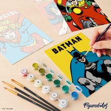 Load image into Gallery viewer, Mini Paint by Numbers Set 15x20cm (6 pieces) - Heroes of the DC Universe