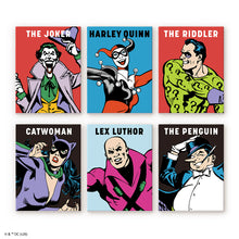 Load image into Gallery viewer, Mini Paint by Numbers Set 15x20cm (6 pieces) - Villains of the DC Universe Figured'Art
