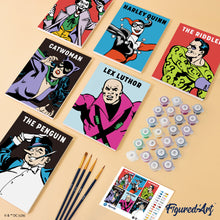 Load image into Gallery viewer, Mini Paint by Numbers Set 15x20cm (6 pieces) - Villains of the DC Universe