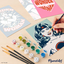 Load image into Gallery viewer, Mini Paint by Numbers Set 15x20cm (6 pieces) - Fierce Wonder Woman
