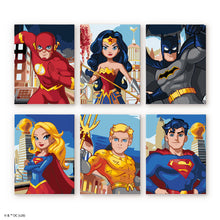 Load image into Gallery viewer, Mini Paint by Numbers Set 15x20cm (6 pieces) - Justice League Heroes Figured'Art