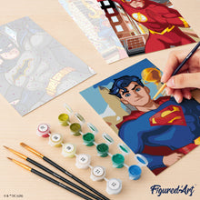 Load image into Gallery viewer, Mini Paint by Numbers Set 15x20cm (6 pieces) - Justice League Heroes
