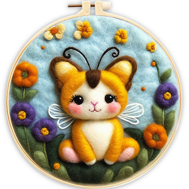 Needle Felting kit - Fairy Cat