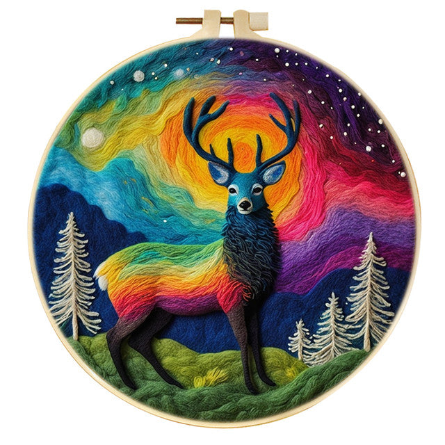 Needle Felting kit - Rainbow Buck