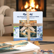 Load image into Gallery viewer, Mini Paint by numbers City Skyline under Pink Sky 20x20cm already framed