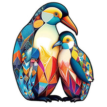 Load image into Gallery viewer, Wooden Puzzle - Abstract Penguins